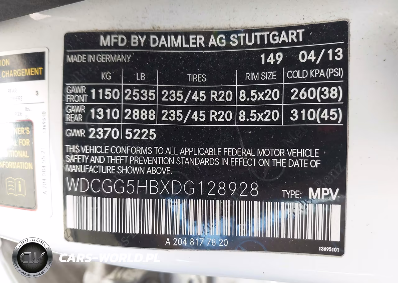 2013 Mercedes-Benz Glk 350 VIN:WDCGG5HBXDG128928 - 9
