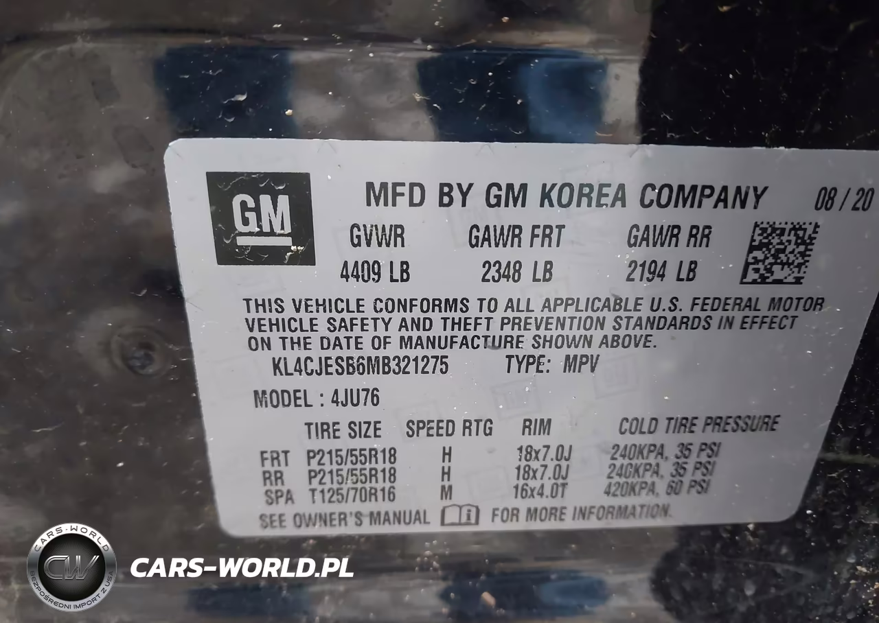 2021 Buick Encore Awd Preferred VIN:KL4CJESB6MB321275 - 9