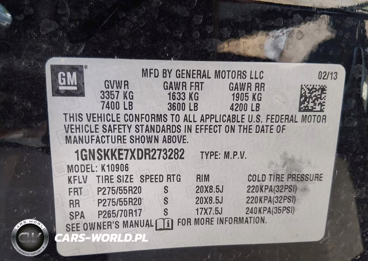 2013 Chevrolet Suburban 1500 Ltz VIN:1GNSKKE7XDR273282 - 9