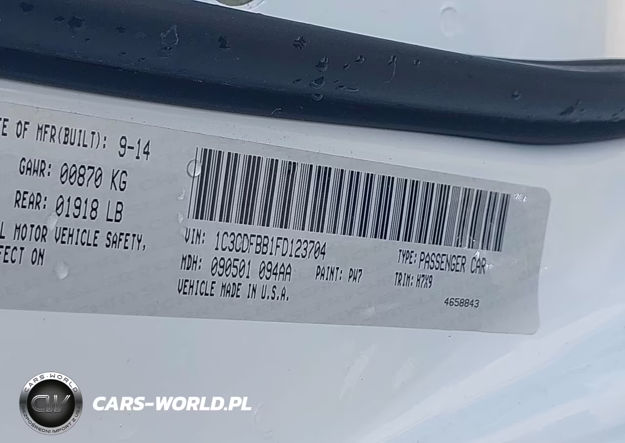 2015 Dodge Dart Sxt VIN:1C3CDFBB1FD123704 - 9