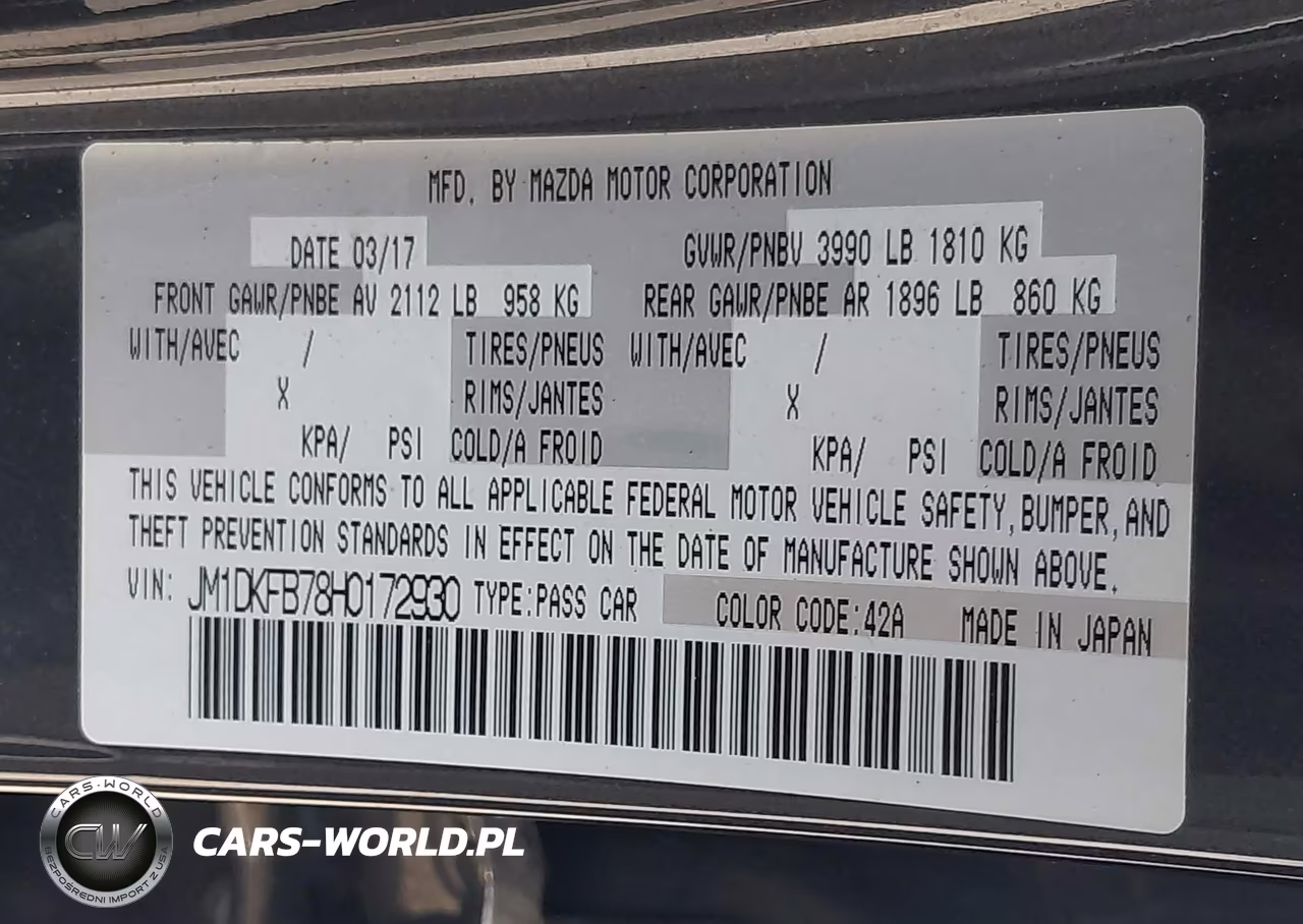 2017 Mazda Cx-3 Sport VIN:JM1DKFB78H0172930 - 9