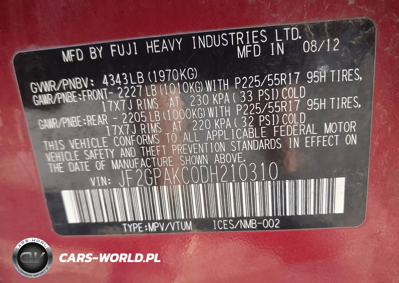2013 Subaru Xv Crosstrek 2.0I Limited VIN:JF2GPAKC0DH210310 - 9