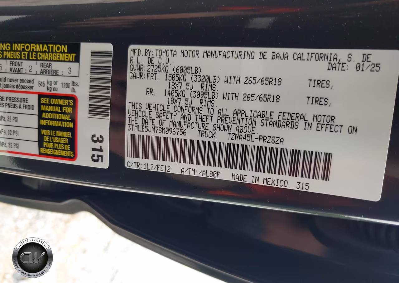 2025 Toyota Tacoma Trd Sport VIN:3TMLB5JN7SM096756 - 9