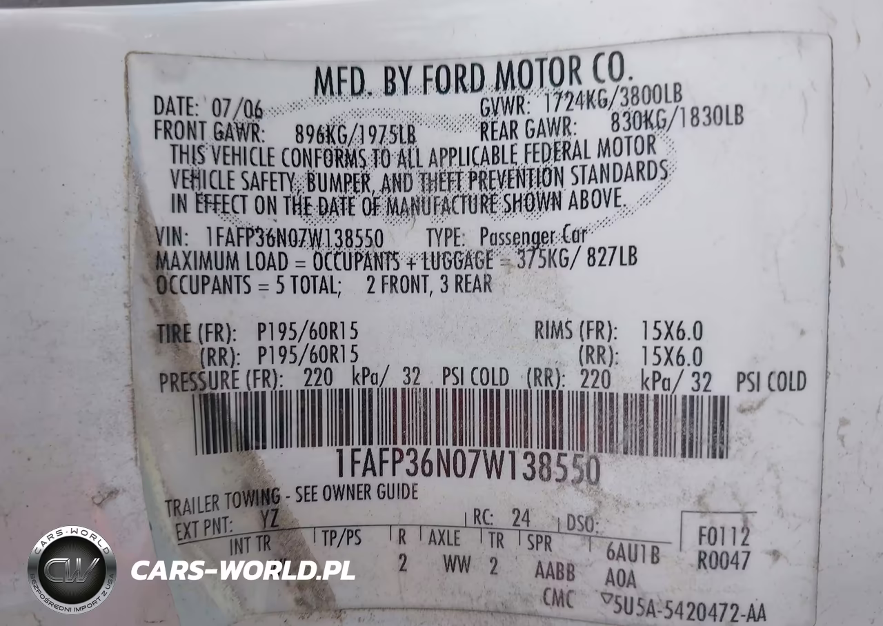 2007 Ford Focus Se-Ses VIN:1FAFP36N07W138550 - 9