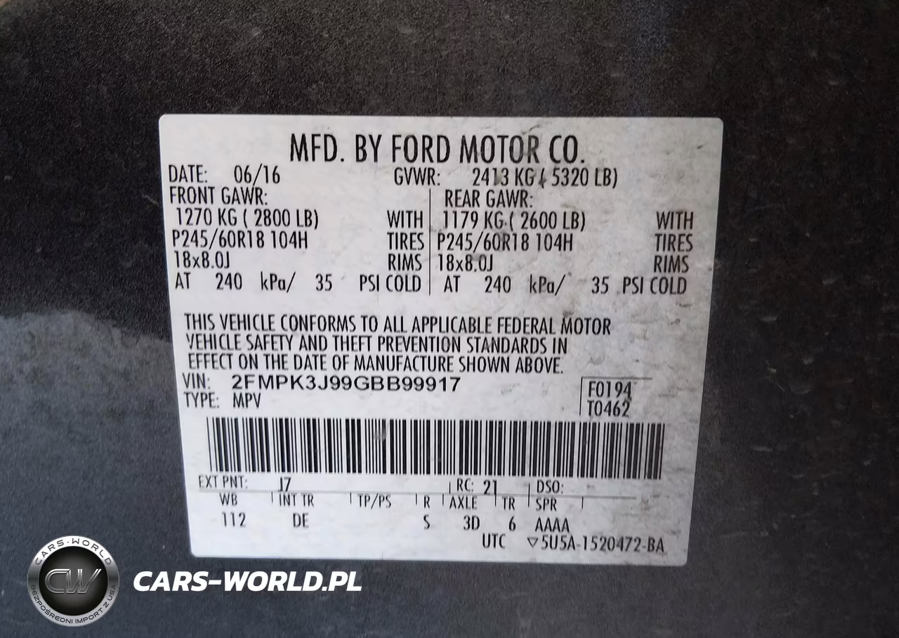 2016 Ford Edge Sel VIN:2FMPK3J99GBB99917 - 9