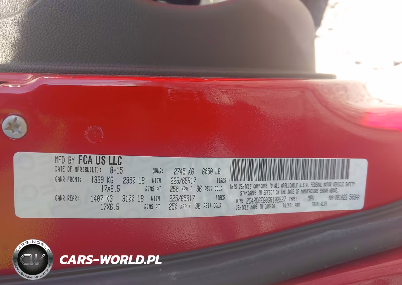 2016 Dodge Grand Caravan R-T VIN:2C4RDGEG0GR102537 - 9
