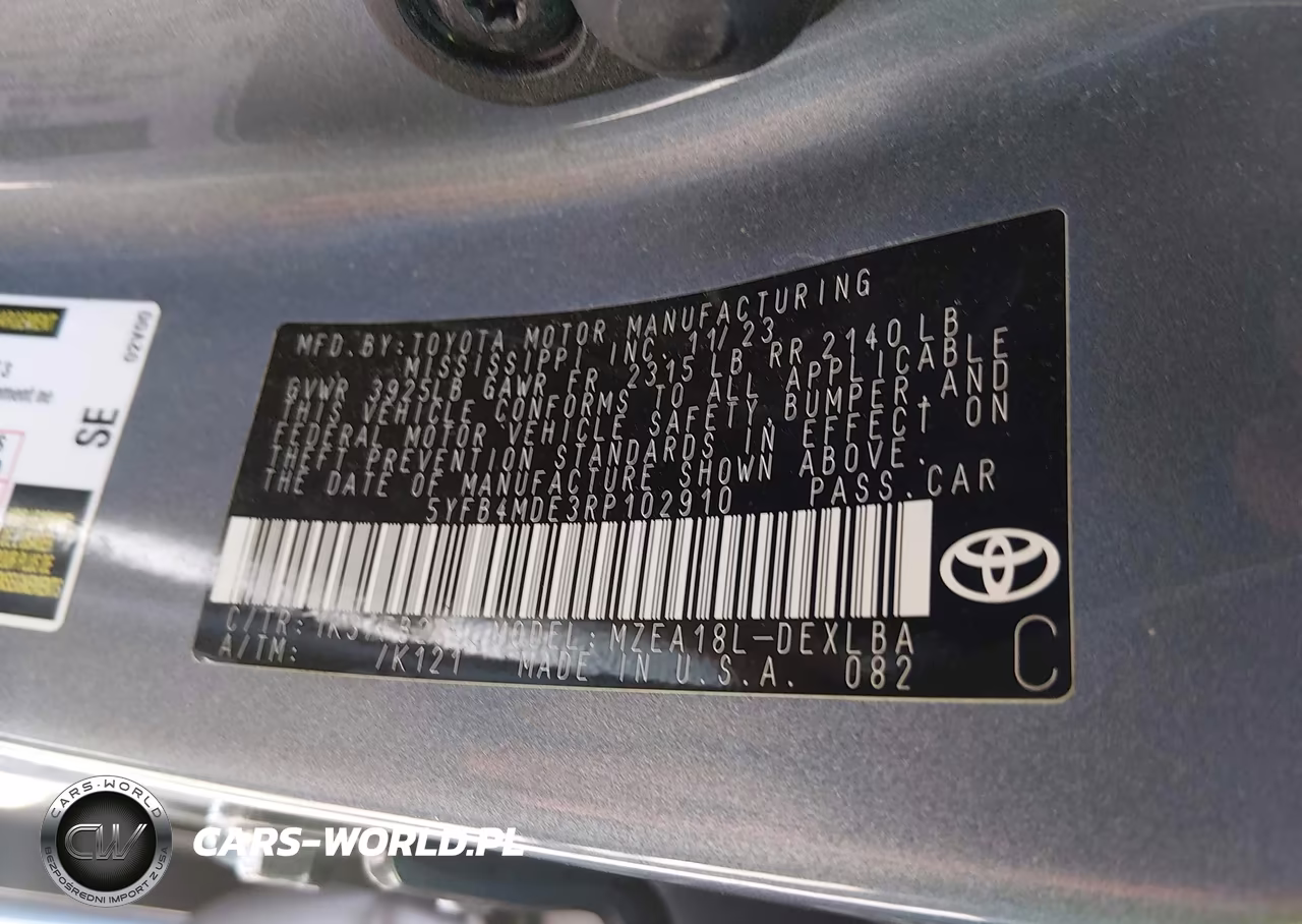 2024 Toyota Corolla Le VIN:5YFB4MDE3RP102910 - 9
