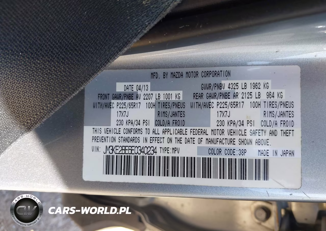 2014 Mazda Cx-5 Sport VIN:JM3KE2BE6E0340234 - 9