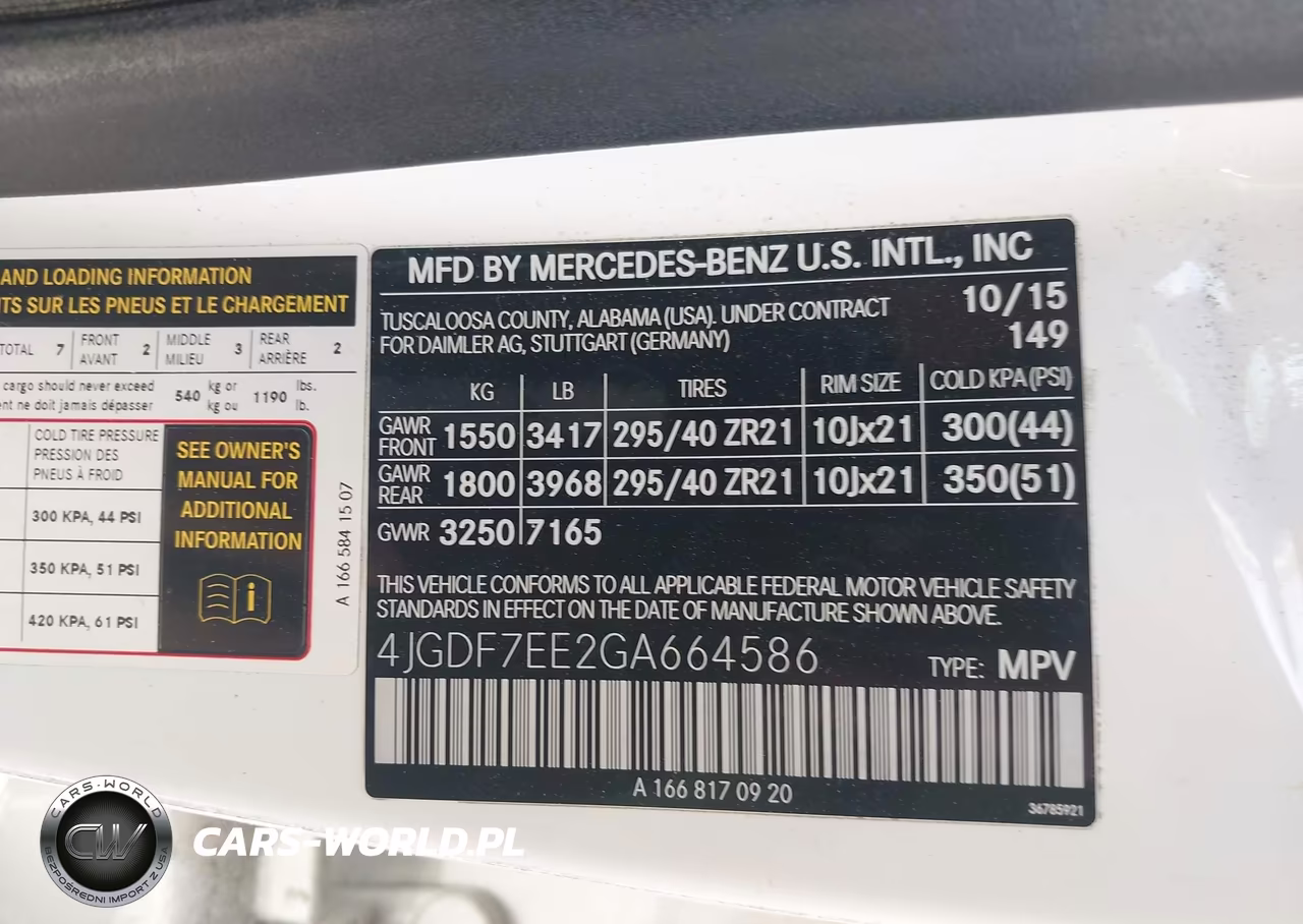 2016 Mercedes-Benz Amg Gl 63 4Matic VIN:4JGDF7EE2GA664586 - 9