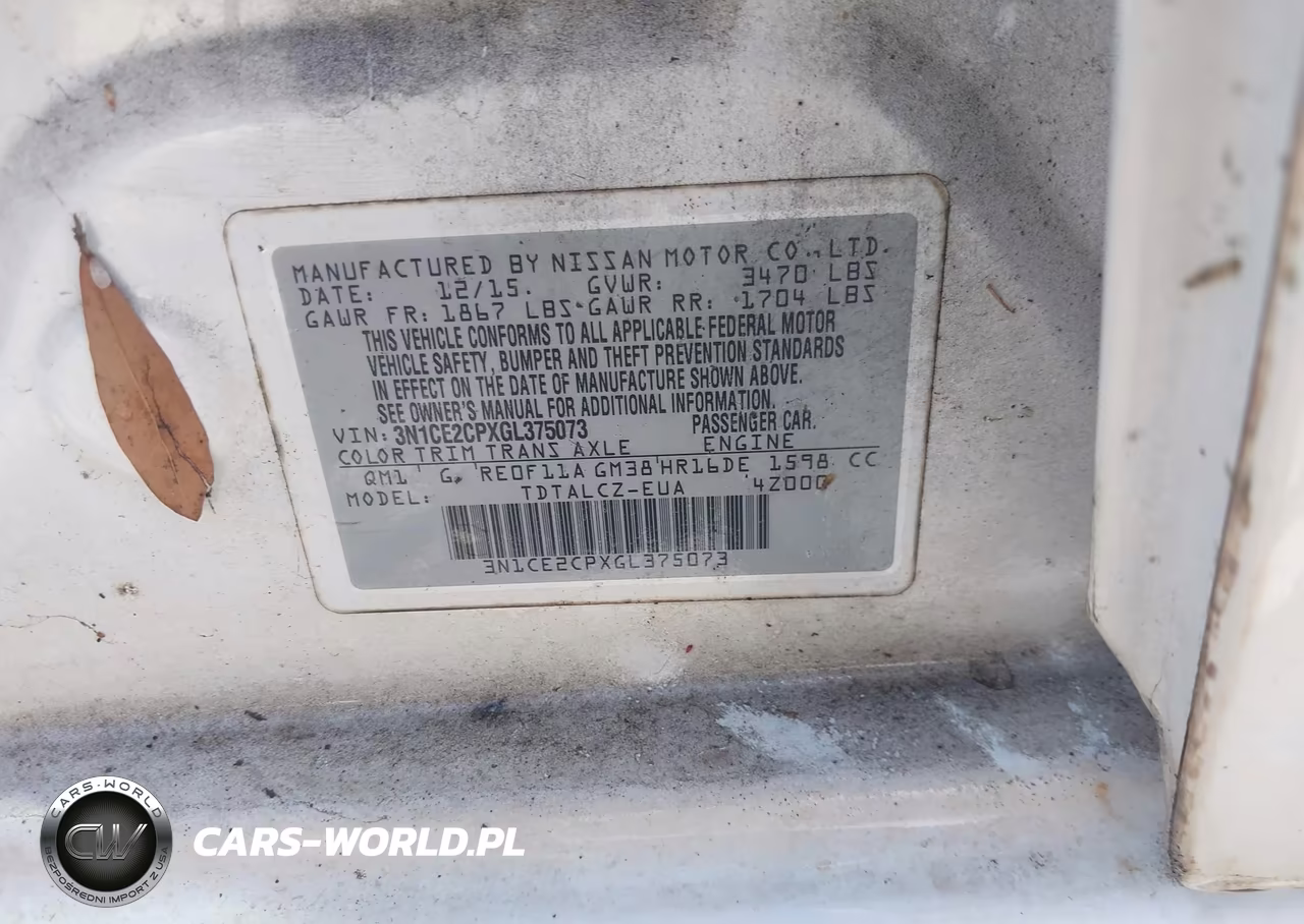 2016 Nissan Versa Note S (Sr)-S Plus-Sl-Sr-Sv VIN:3N1CE2CPXGL375073 - 9