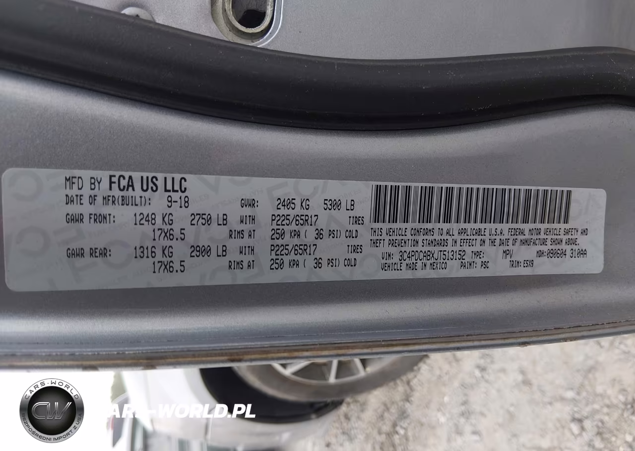 2018 Dodge Journey Se VIN:3C4PDCABXJT513152 - 9