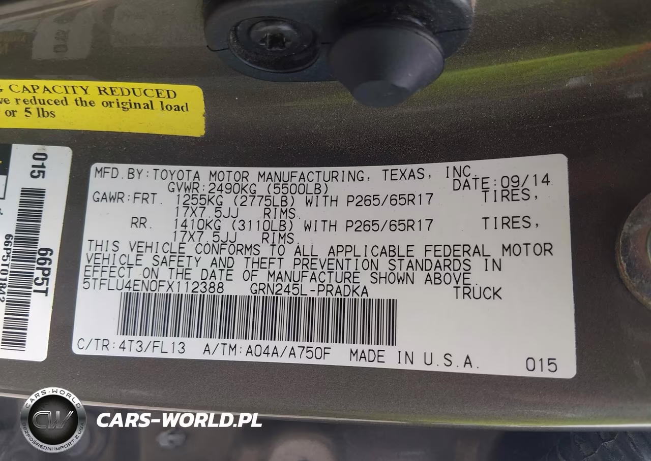 2015 Toyota Tacoma Base V6 VIN:5TFLU4EN0FX112388 - 9