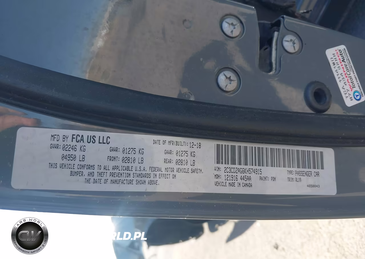 2019 Dodge Challenger Sxt VIN:2C3CDZAG6KH574915 - 9