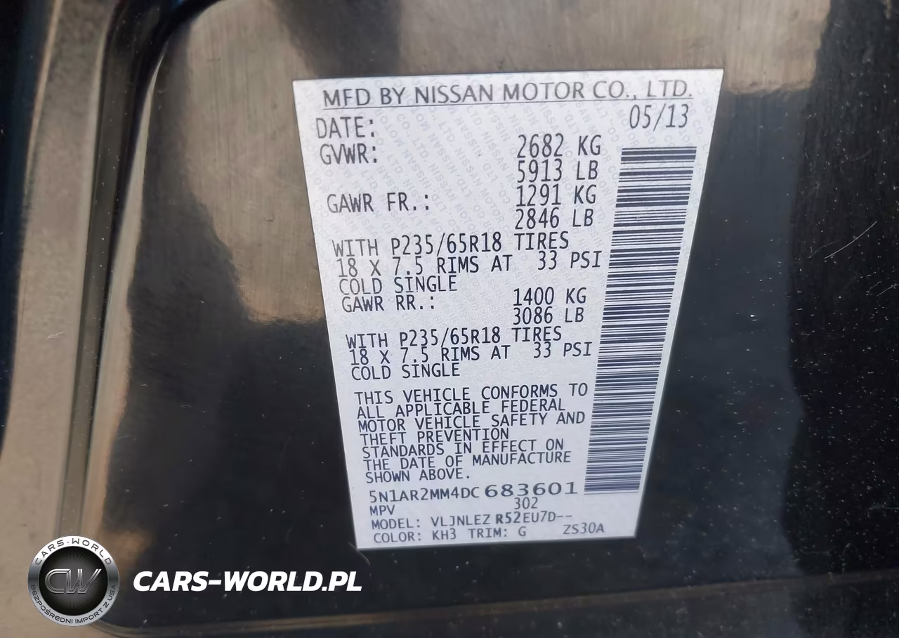 2013 Nissan Pathfinder Sv VIN:5N1AR2MM4DC683601 - 9