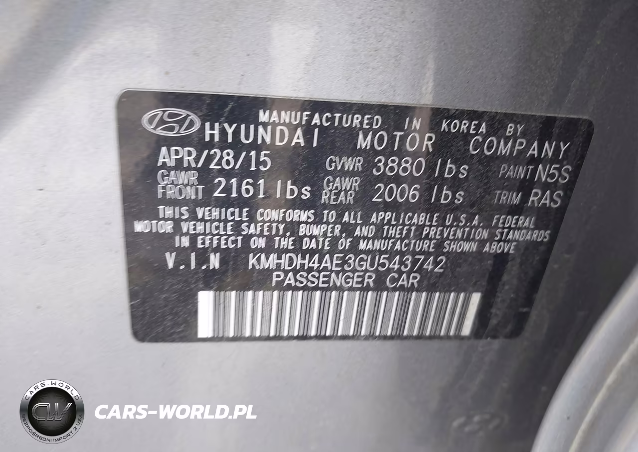 2016 Hyundai Elantra Se VIN:KMHDH4AE3GU543742 - 9