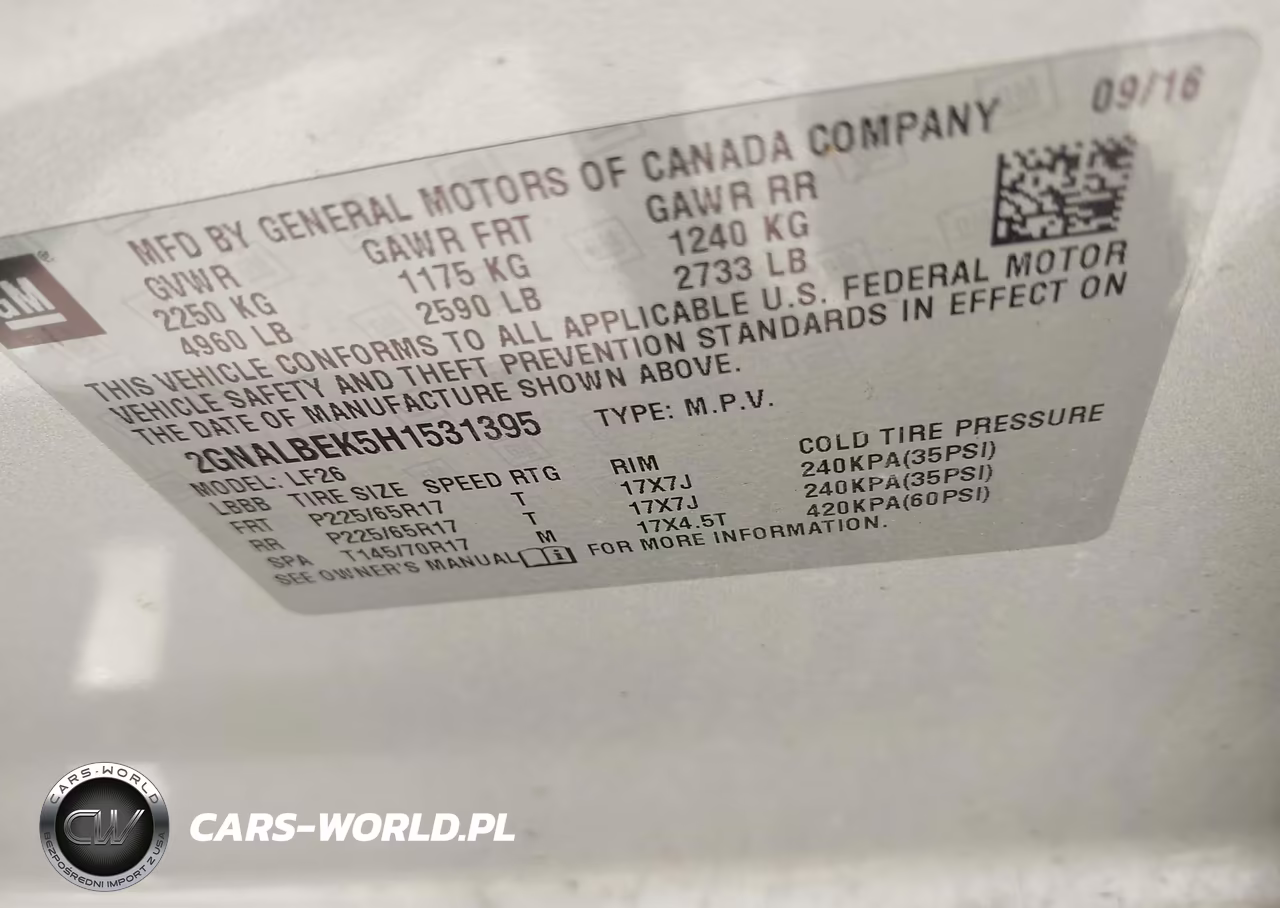 2017 Chevrolet Equinox Ls VIN:2GNALBEK5H1531395 - 9