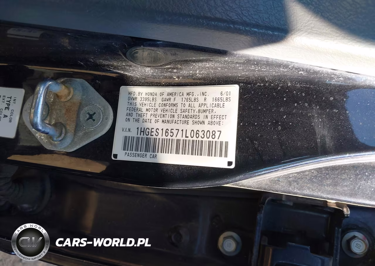2001 Honda Civic Lx VIN:1HGES16571L063087 - 9