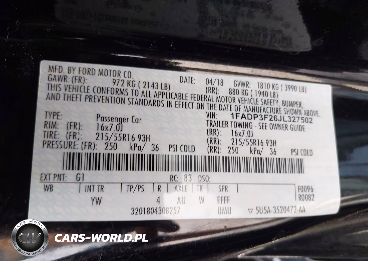 2018 Ford Focus Se VIN:1FADP3F26JL327502 - 9