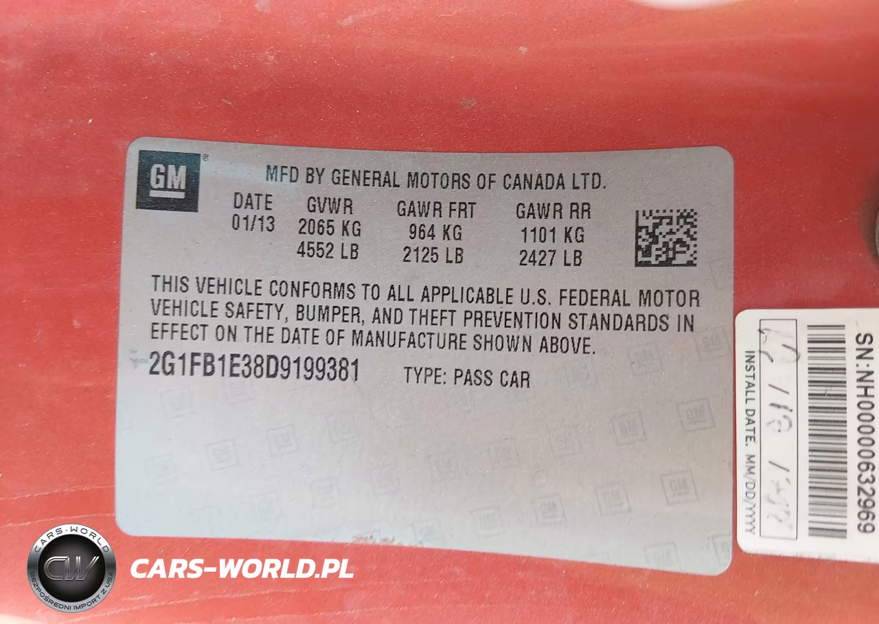 2013 Chevrolet Camaro 1Lt VIN:2G1FB1E38D9199381 - 9