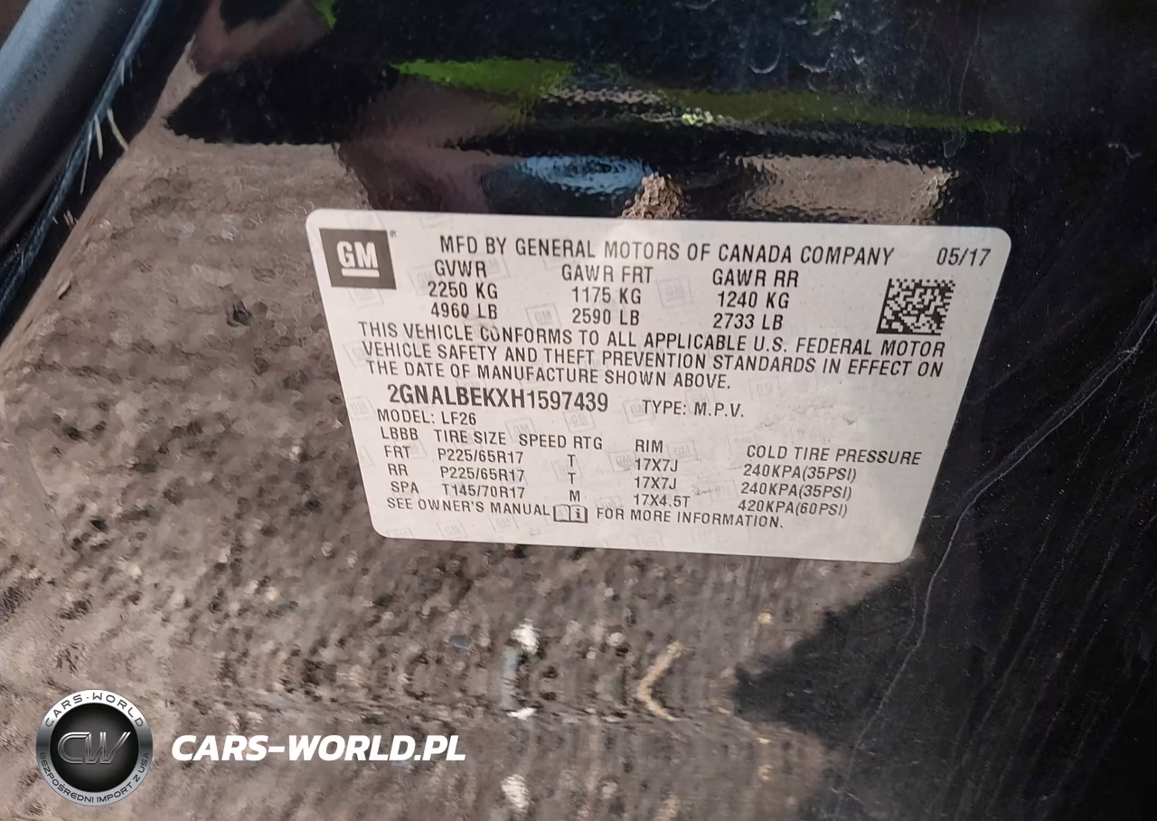 2017 Chevrolet Equinox Ls VIN:2GNALBEKXH1597439 - 9