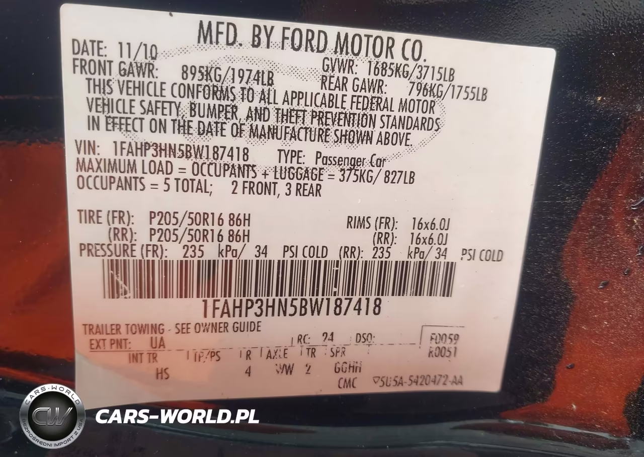 2011 Ford Focus Sel VIN:1FAHP3HN5BW187418 - 9