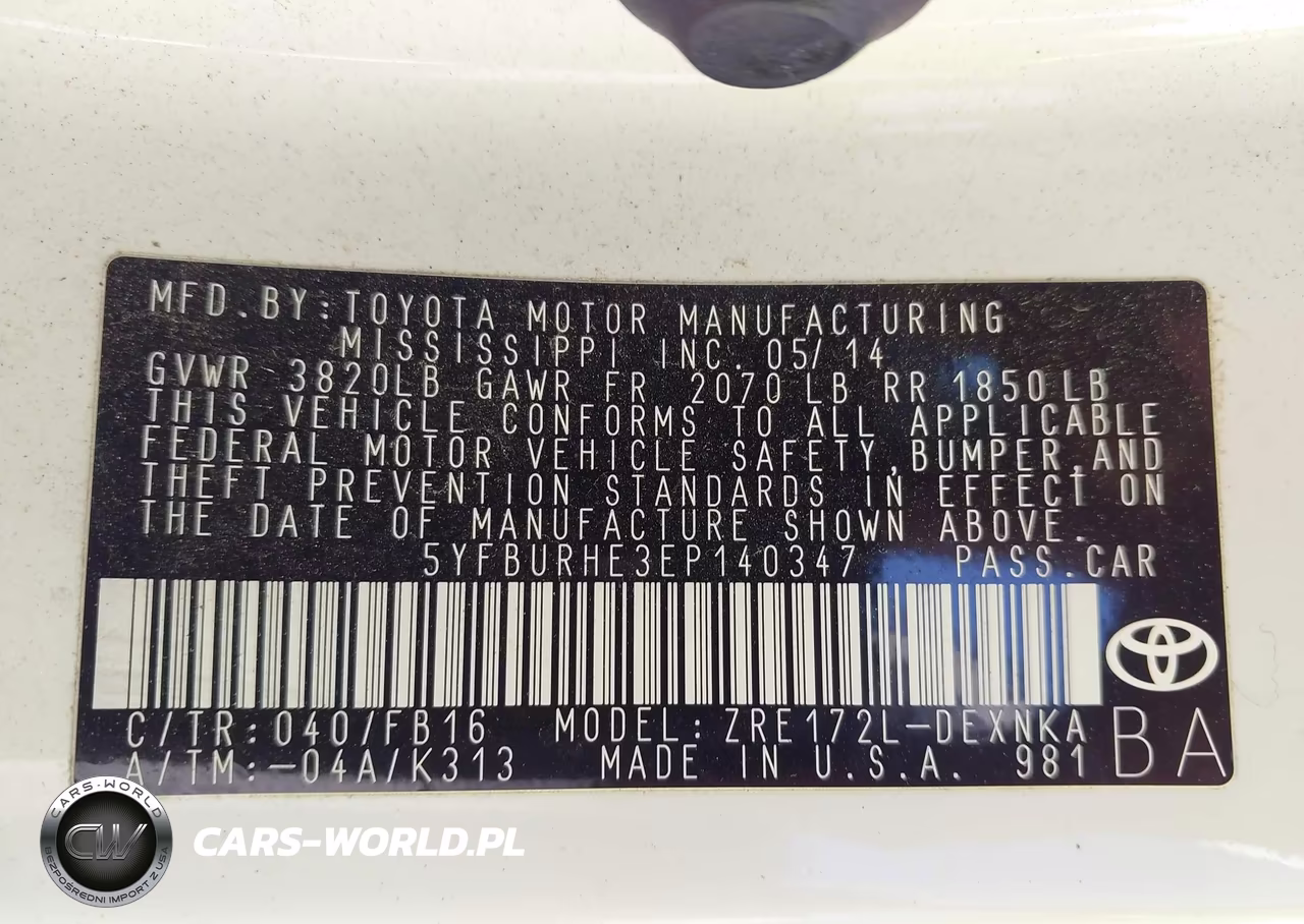 2014 Toyota Corolla Le VIN:5YFBURHE3EP140347 - 9