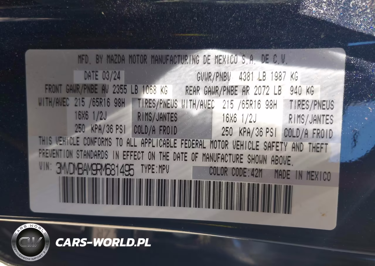 2024 Mazda Cx-30 2.5 S VIN:3MVDMBAM9RM681495 - 9