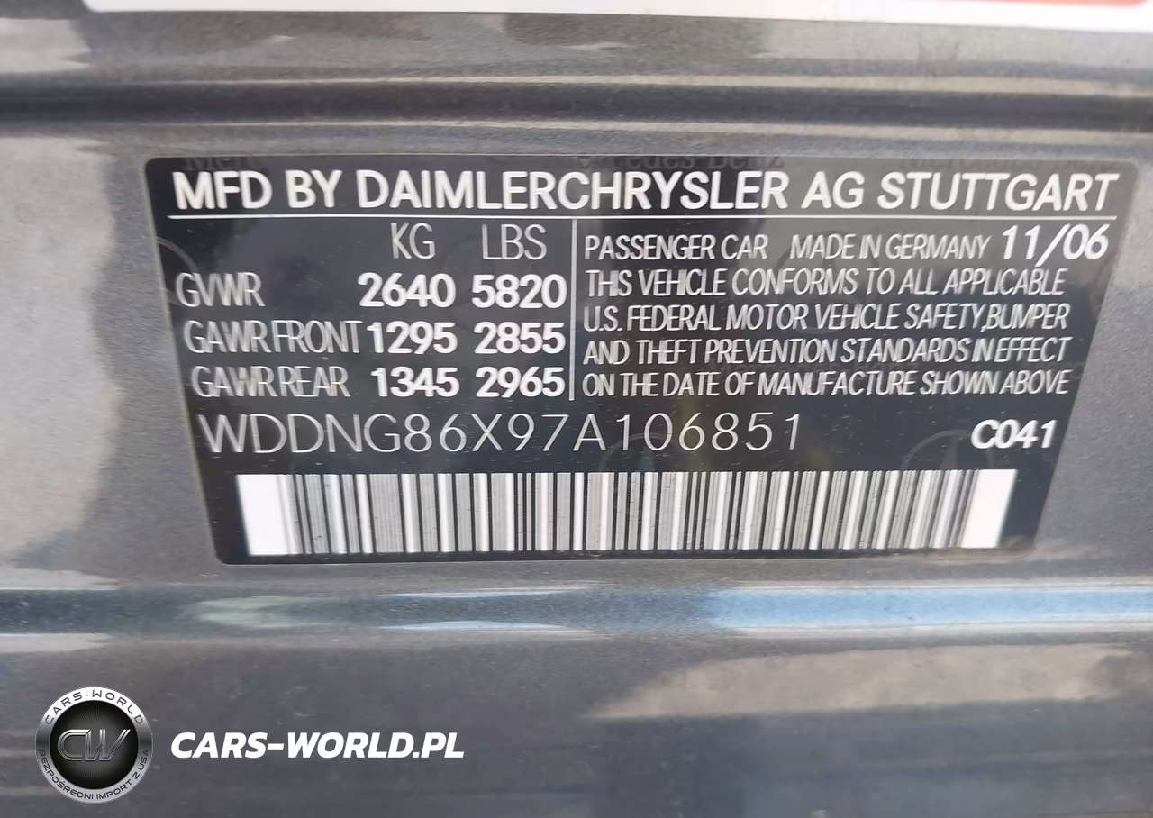2007 Mercedes-Benz S 550 4Matic VIN:WDDNG86X97A106851 - 9