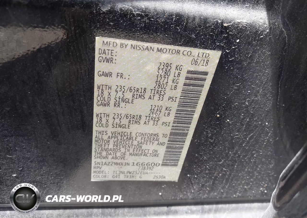 2018 Nissan Murano S VIN:5N1AZ2MHXJN166600 - 9