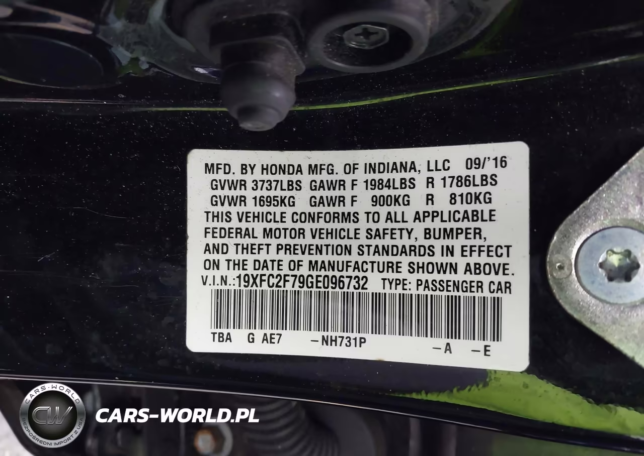 2016 Honda Civic Ex VIN:19XFC2F79GE096732 - 9