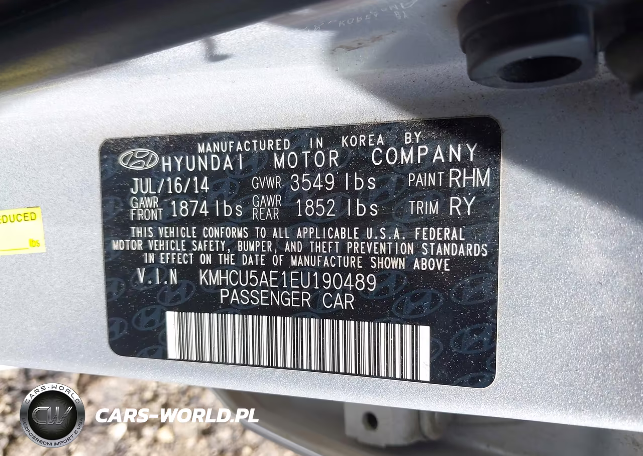2014 Hyundai Accent Se VIN:KMHCU5AE1EU190489 - 9