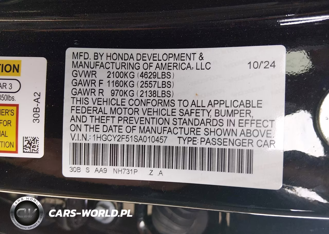2025 Honda Accord Hybrid Sport VIN:1HGCY2F51SA010457 - 9