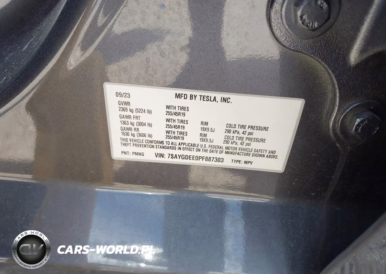 2023 Tesla Model Y Awd-Long Range Dual Motor All-Wheel Drive VIN:7SAYGDEE0PF887303 - 9