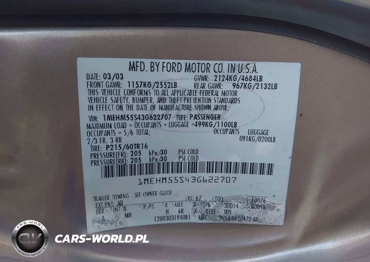 2003 Mercury Sable Ls Premium VIN:1MEHM55S43G622707 - 9