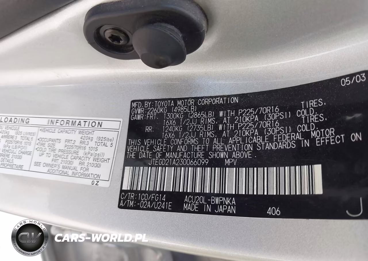 2003 Toyota Highlander VIN:JTEGD21A230066099 - 9