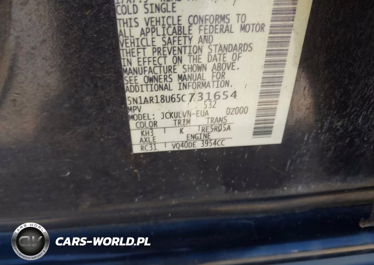 2005 Nissan Pathfinder Le VIN:5N1AR18U65C731654 - 9