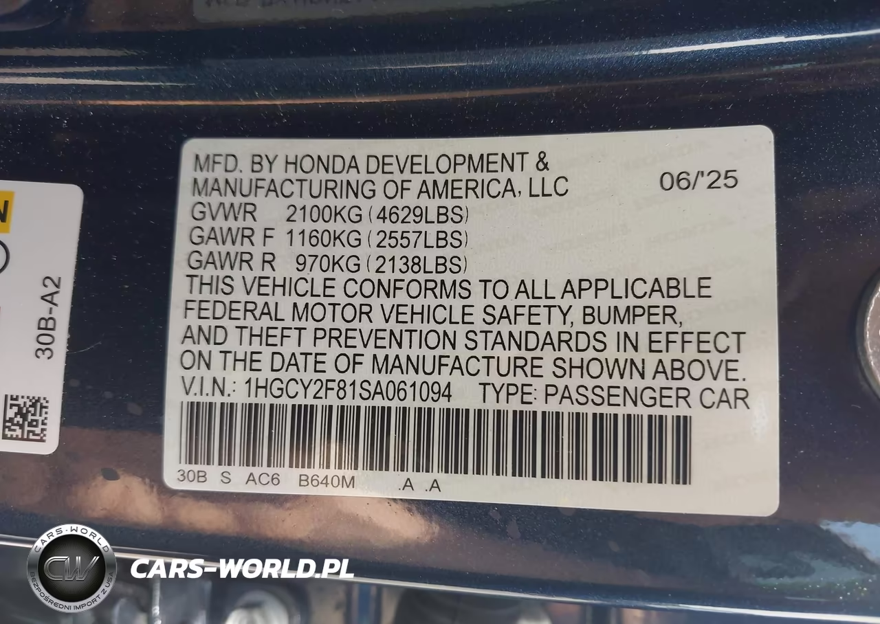 2025 Honda Accord Hybrid Touring VIN:1HGCY2F81SA061094 - 9
