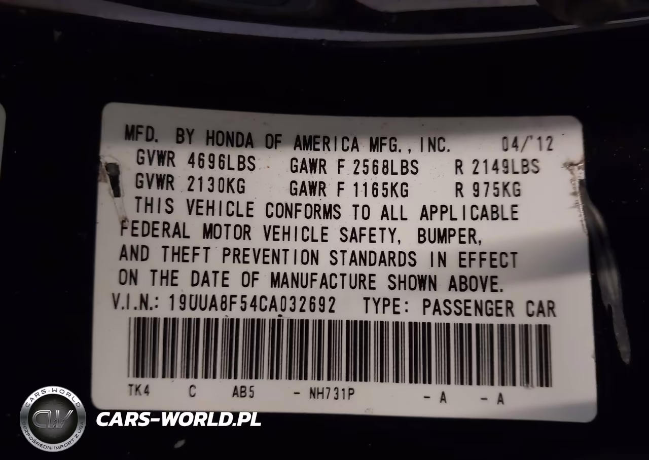 2012 Acura Tl 3.5 VIN:19UUA8F54CA032692 - 9