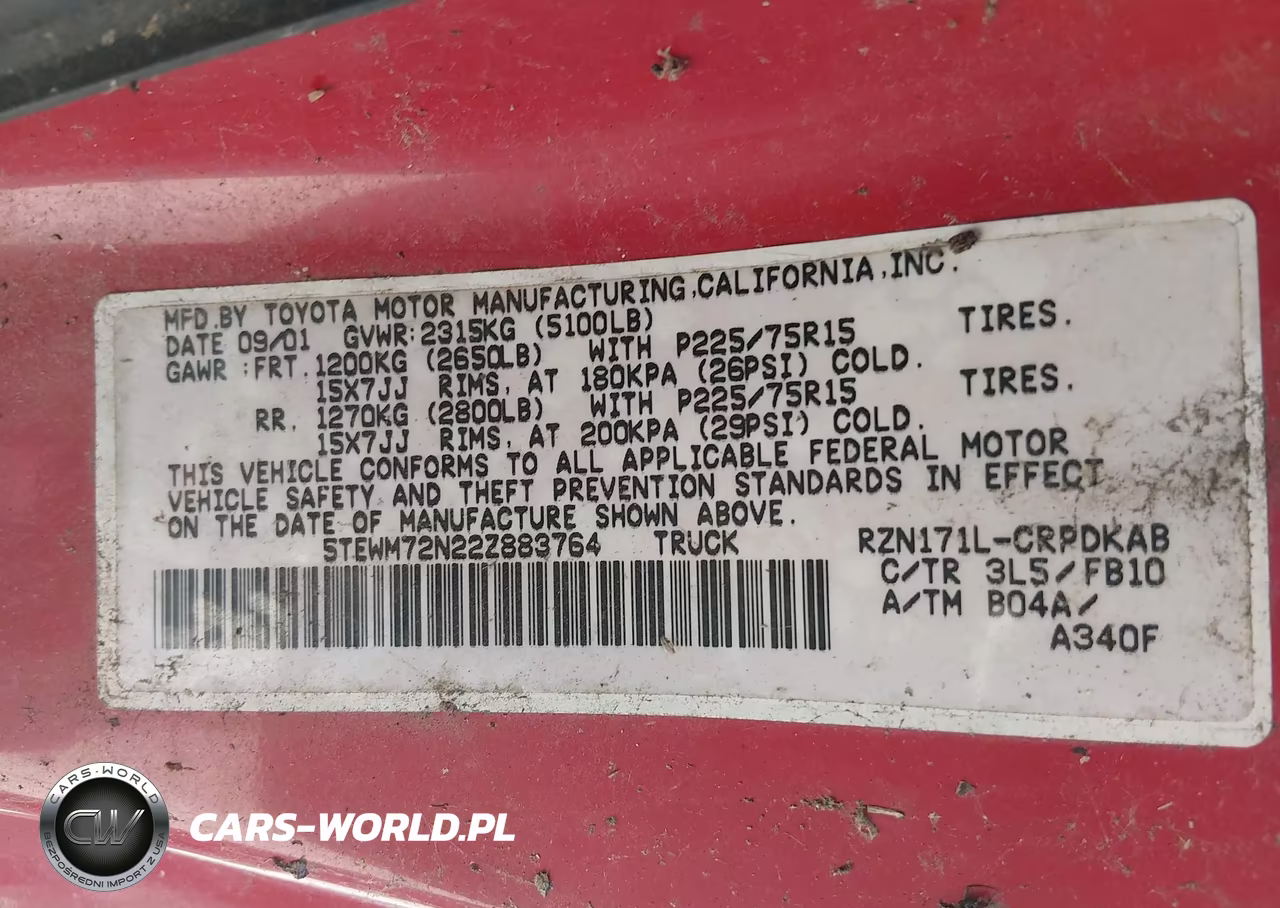 2002 Toyota Tacoma VIN:5TEWM72N22Z883764 - 9