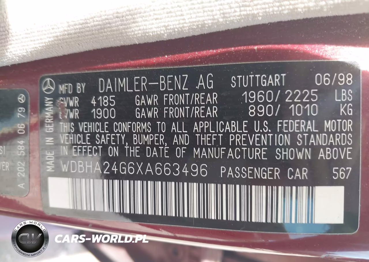 1999 Mercedes-Benz C 230 Kompressor VIN:WDBHA24G6XA663496 - 9