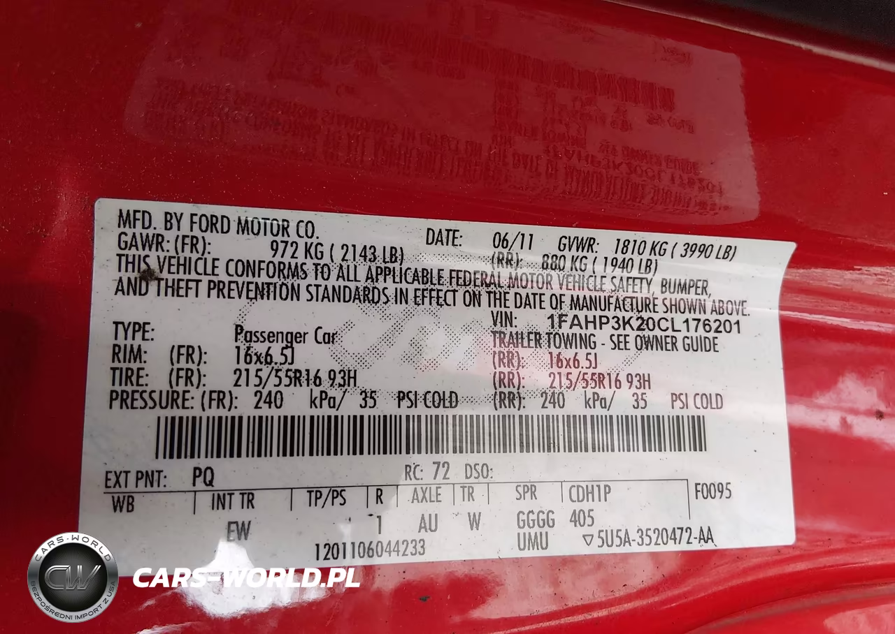 2012 Ford Focus Se VIN:1FAHP3K20CL176201 - 9