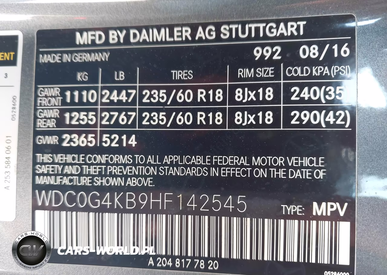 2017 Mercedes-Benz Glc 300 4Matic VIN:WDC0G4KB9HF142545 - 9