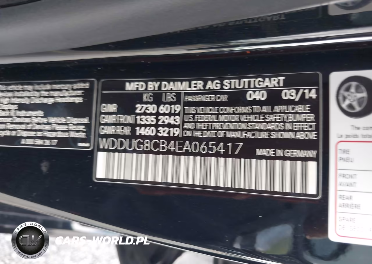 2014 Mercedes-Benz S 550 VIN:WDDUG8CB4EA065417 - 9