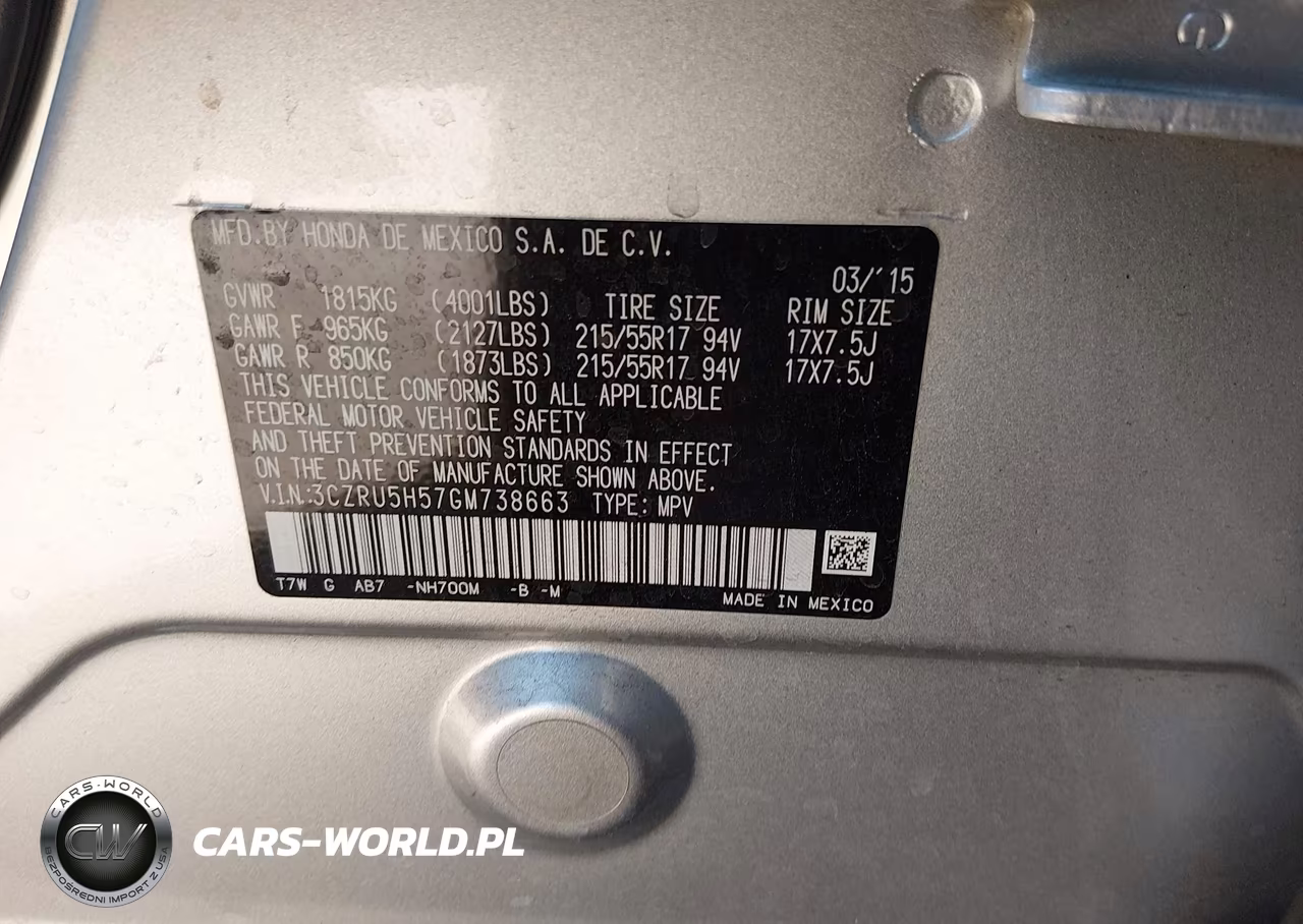 2016 Honda Hr-V Ex VIN:3CZRU5H57GM738663 - 9