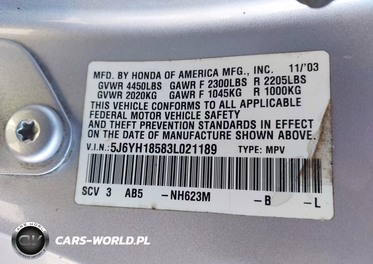 2003 Honda Element Ex VIN:5J6YH18583L021189 - 9
