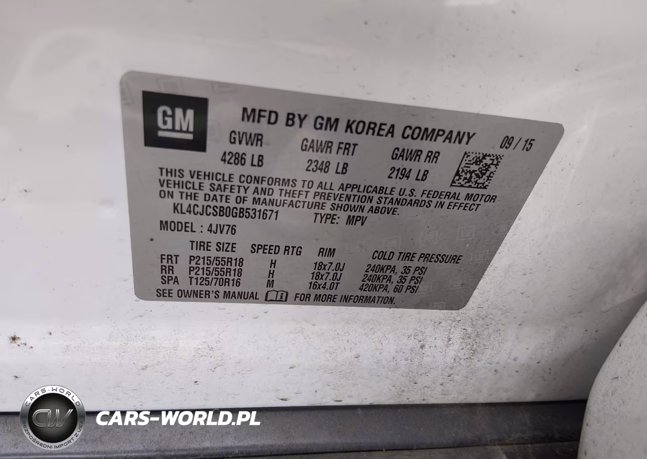 2016 Buick Encore Leather VIN:KL4CJCSB0GB531671 - 9
