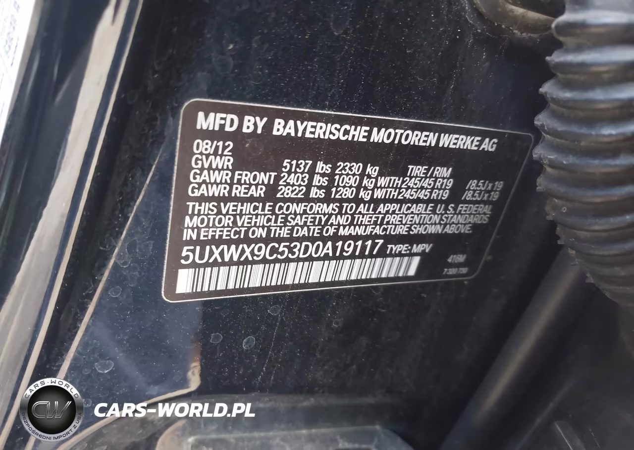 2013 BMW X3 xDrive28I VIN:5UXWX9C53D0A19117 - 9