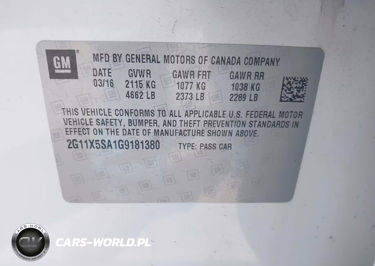 2016 Chevrolet Impala 1Fl VIN:2G11X5SA1G9181380 - 9