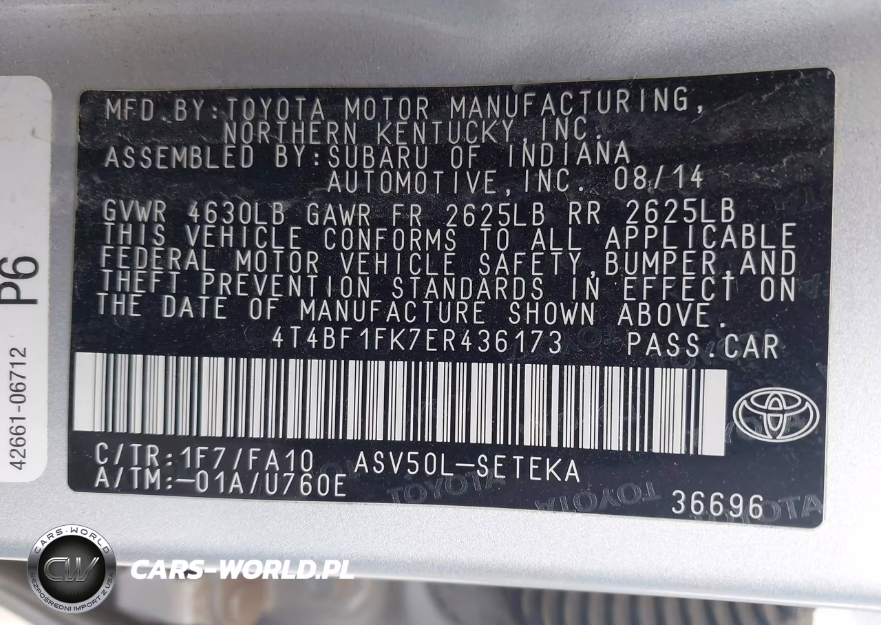 2014 Toyota Camry L VIN:4T4BF1FK7ER436173 - 9
