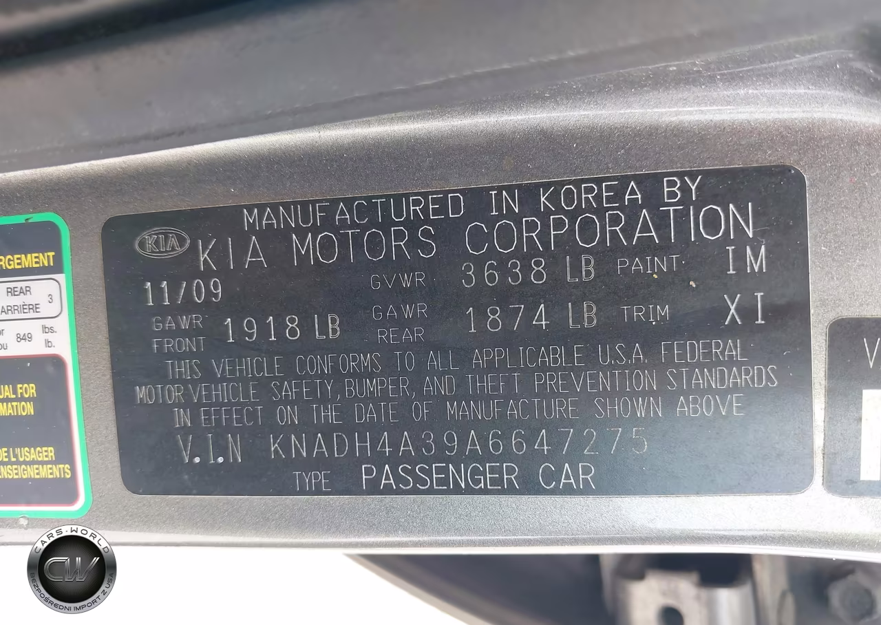 2010 Kia Rio Lx VIN:KNADH4A39A6647275 - 9